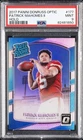 2017 PANINI DONRUSS OPTIC HOLO #177 PATRICK MAHOMES II ROOKIE RC PSA 9