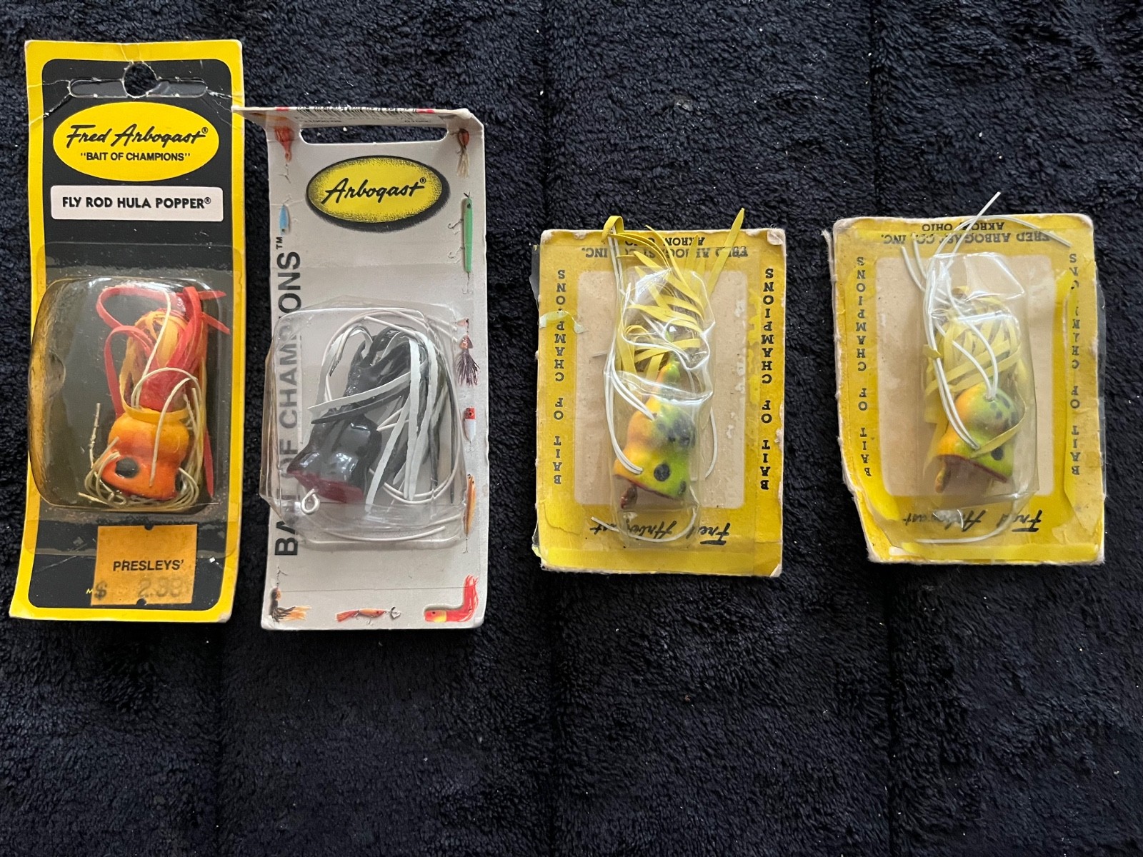 8 Arbogast Fly Rod Hula Poppers New old stock In Original Packaging - Image 2