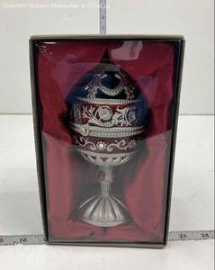 Jane Seymour Red and Silver Musical Egg IOB