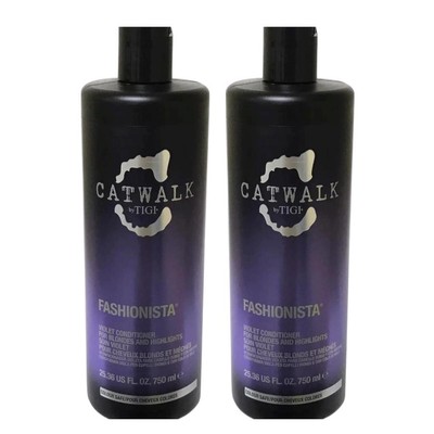 (Lot of 2) TIGI Catwalk ''Fashionista'' Violet Conditioner Blond & Highlights 25oz