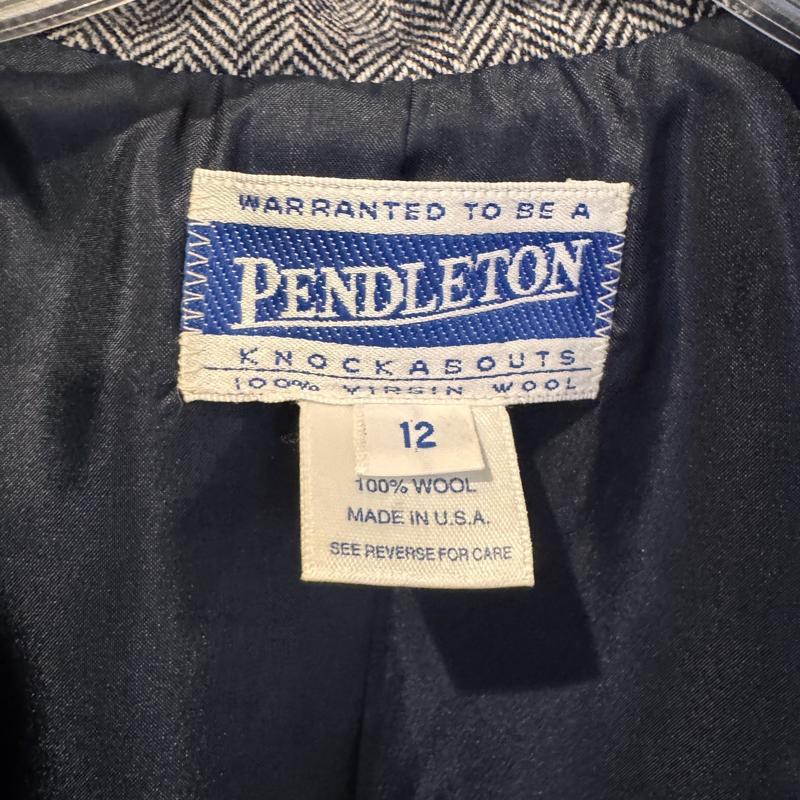 VINTAGE Pendleton Jacket Knockabouts Wool Woolmar… - image 4