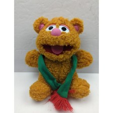 Vintage 1987 The Muppets Baby Fozzie Bear 7" Plush Stuffed Animal with Scarf