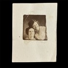 Antique Photo Booth Photograph Young Girls Women 1920 40's Sepia toned