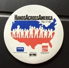 Vintage Hands Across America Pin Coca-Cola May 25 1986 Pinback Button USA/AFRICA