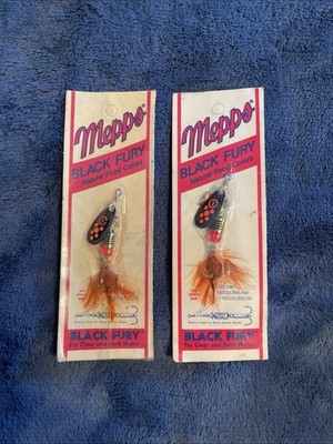 Mepps Black Fury Spinner Set Of 2 Old New On Cards
