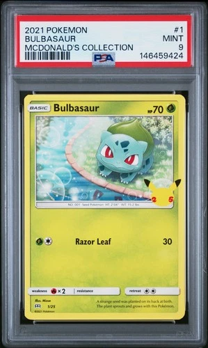 2021 POKEMON MCDONALD'S COLLECTION #1 BULBASAUR PSA 9
