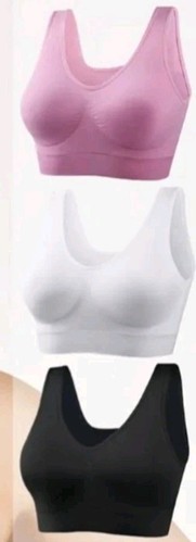 Seamless Sports Bras 3 Pack Undershirt Women Yoga Fitness Running Underwear Bra