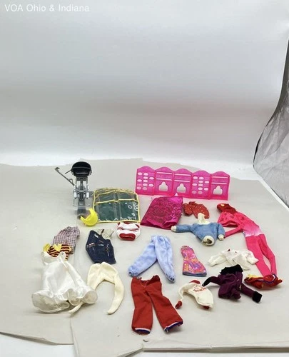 Barbie Doll Clothes and Accessories Lot Mixed Brands 24 Pieces Vintage