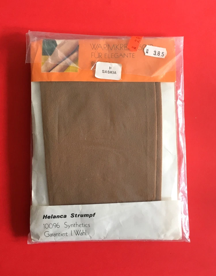 TOP Vintage Helanca Strumpf, WARMKREPP 60/2, 60 den, SASKIA, Gr.: II 2, RETRO - Bild 2 von 4
