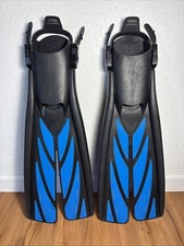 Atomic Aquatics Open Heel Split Fins Natures Wing MEDIUM Blue