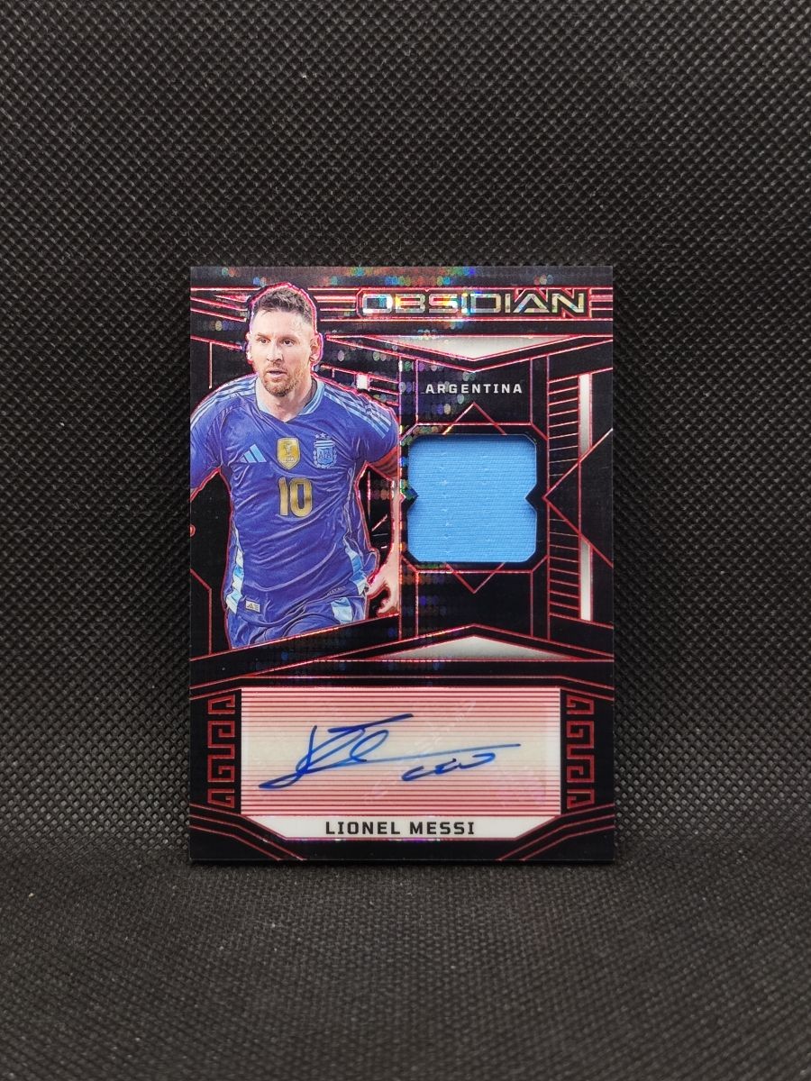 2023-24 Panini Obsidian Lionel Messi 1/5 Red Auto Jersey Patch SSP Argentina