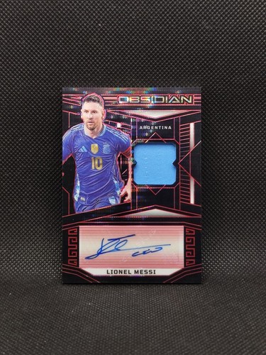 2023-24 Panini Obsidian Lionel Messi 1/5 Red Auto Jersey Patch SSP Argentina