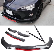 Front Bumper Lip Spoiler Splitter Carbon Fiber Look Body Kit For Toyota 86 GT