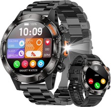 Military Smart Watch for Men Call Receive/Dial Rugged Tactical Fitness Tracker
