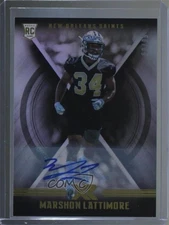 2017 Panini XR Rookies Auto 59/99 Marshon Lattimore #118 Rookie Auto RC p3w