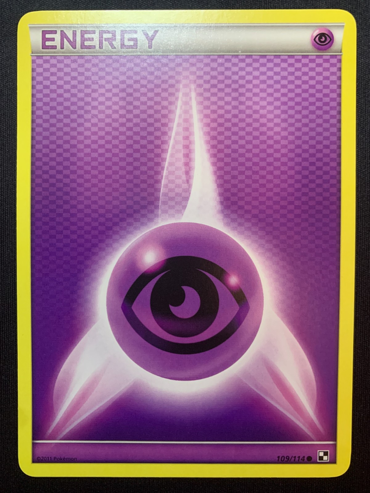 PSYCHIC ENERGY - 109/114 - BLACK & WHITE - POKEMON CARD - LP