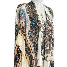 Lovestitch Women s Kimono Boho Paisley Floral Flowy Duster Festival Beach