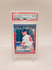 2024 Panini Stars and Stripes - USA Baseball Alumni Signatures Paul Skenes PSA 8