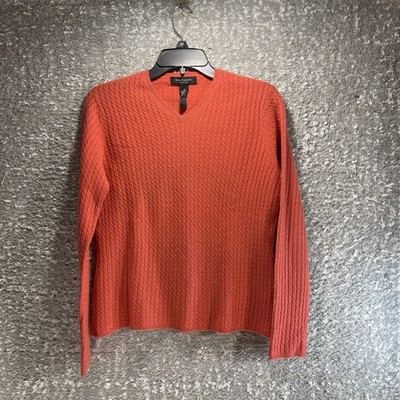 IRIS SINGER Women's Cashmere Pullover Sweater Long Sleeve Cable Knit M Preppy
