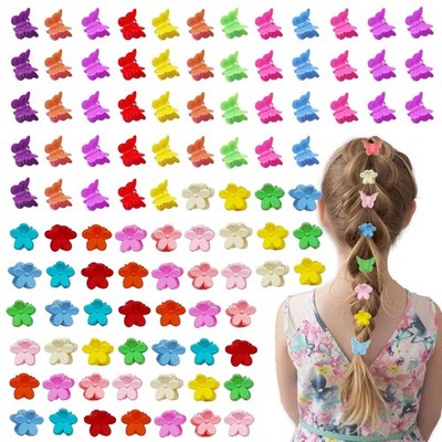 100 Pcs Haarklammer klein - Blumen Haarschmuck für Damen, Mini Haarspangen in 