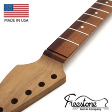 Guitar Neck SStyle Replacement Unfinished 25.5" 21 Fret Roast Maple Black Walnut