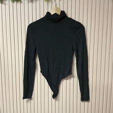 Missguided Black Turtleneck Long Sleeve Bodysuit Size US 4 EU 36