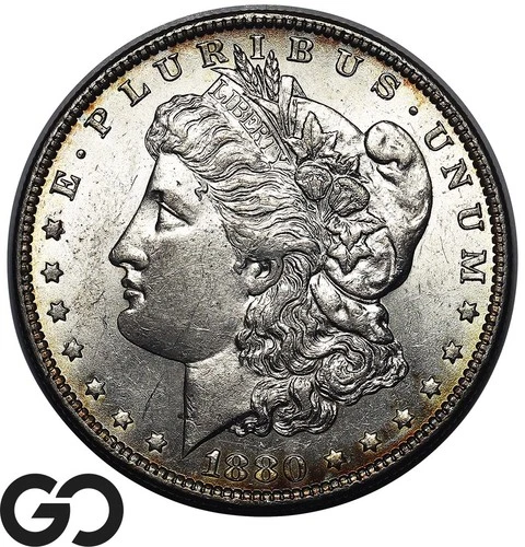 1880-O Morgan Silver Dollar Coin, Nice Luster, BU++
