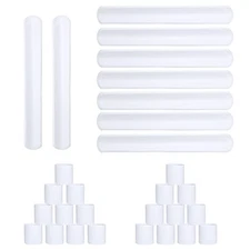 HappyHapi 42 Pack Slap Bracelets White, 8.7 x 1.2 Inch DIY Slap Bands Party 