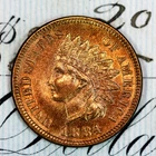 * 1884 * SUPERB+ BLAZING RED GEM BU MS INDIAN HEAD PENNY * FROM COLLECTION