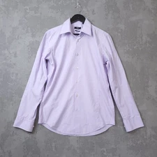 Hugo Boss Dress Shirt Men's 15.5 Purple Slim Fit Gentleman Formal Button-Up