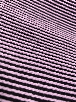 2M Flieder Rosa Gestreift Crinkled Micro Rib Jersey Schneiderei Stoff