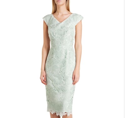 green emerald velvet dress Pale Green Floral Crosshatch A-line Midi Dress | Lorelai