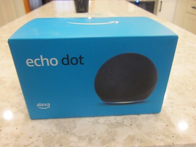 ECHO DOT 4TH GEN SMART SPEAKER BLACK NEW IN SEALED BOX B7W64E SMART HOME WIFI