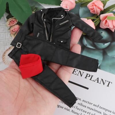 1:12 Mann PU Lederjacke Set Verkleidung Kostüm für 6 Zoll Actionfiguren