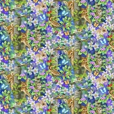 Epic Owls Forest Animals Digital 100 Cotton Fabric by The Yard