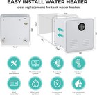 RV Tankless Water Heater, with 15 x 15 inches White Door and Remote Controller — photo 2