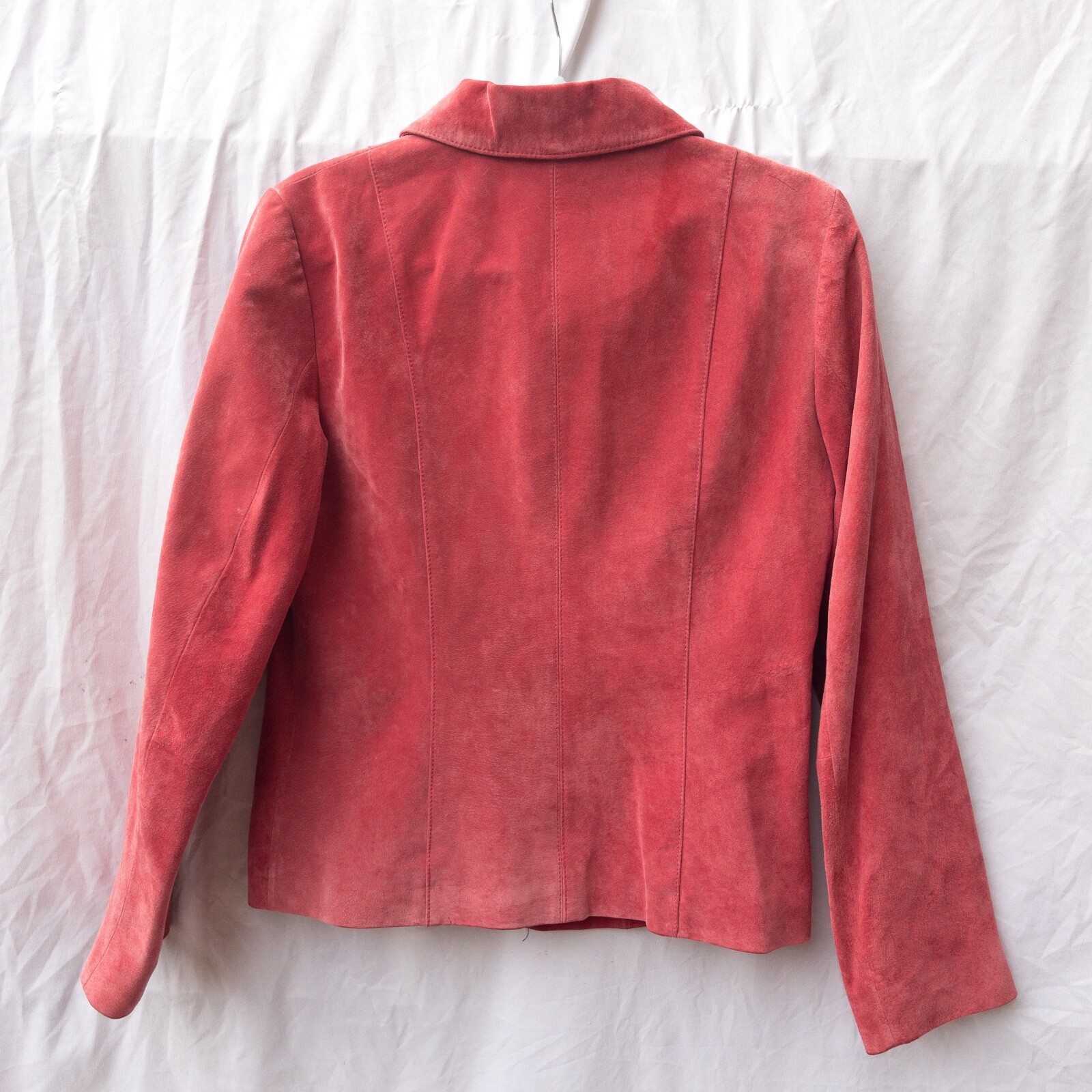 y2k preppy cottagecore pink salmon suede jacket cathe… Gem