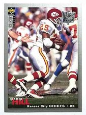 GREG HILL Chiefs 1995 Upper Deck Collector's Choice PLAYERS CLUB PARALLEL Card