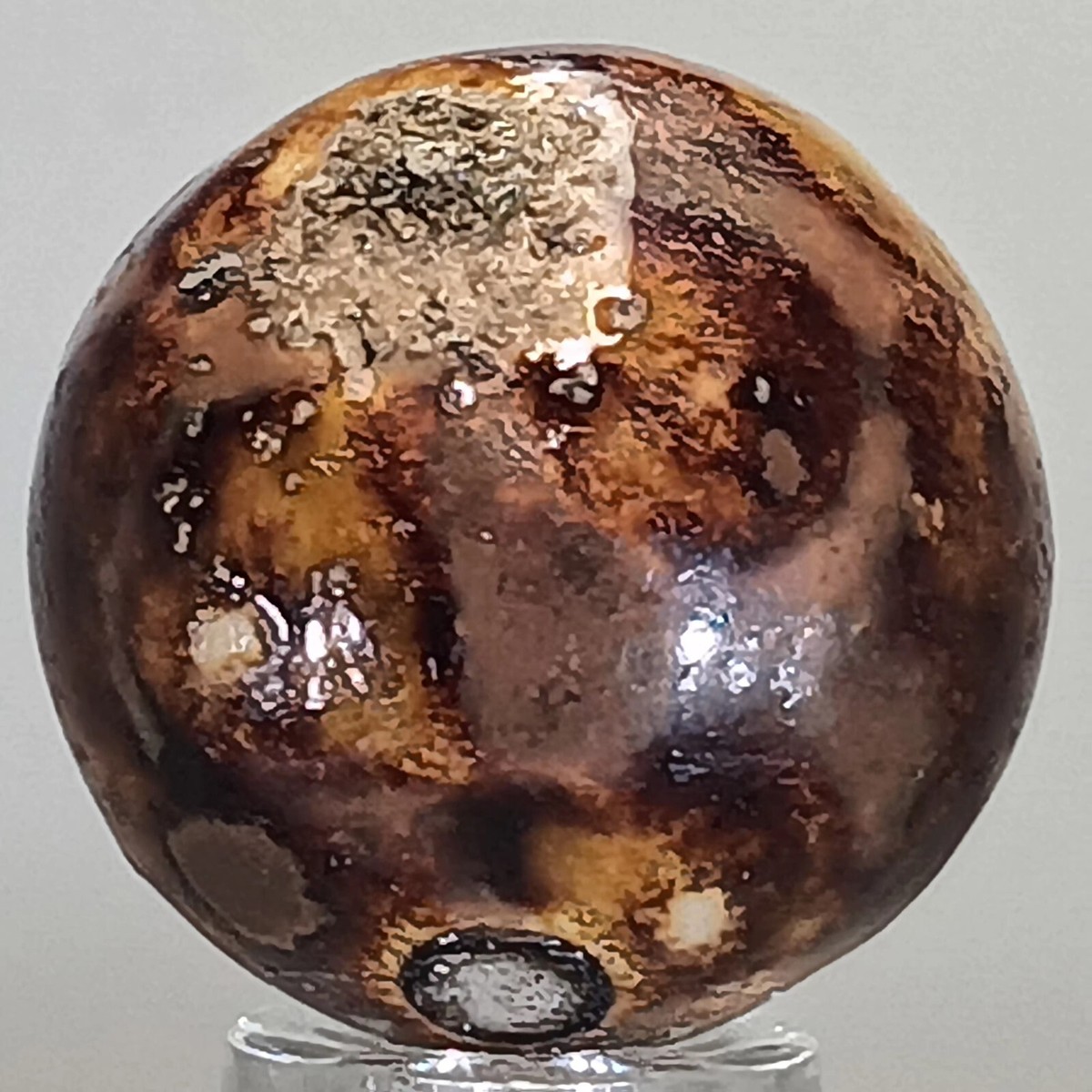 Vintage Brown Bennington Clay Marble .84 Inches Mint Condition | eBay