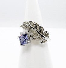 Feather Bohemian Adjustable Ring One Size Genuine 925 Sterling Silver 💖