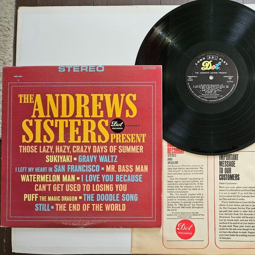 Sehr guter + getestete LP: The Andrews Sisters Present - 1963 Stereo, Dot Records DLP 25529
