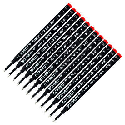 12 Pack - Schmidt 888 Rollerball Refill Red Fine Tip