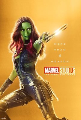 GAMORA MARVEL STUDIOS 10TH FRIDGE MAGNET 5'' X 3.5''