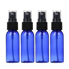 4Pk 1oz Plastic Spray Bottles Empty Refillable Containers w/ Fine Mist Sprayer