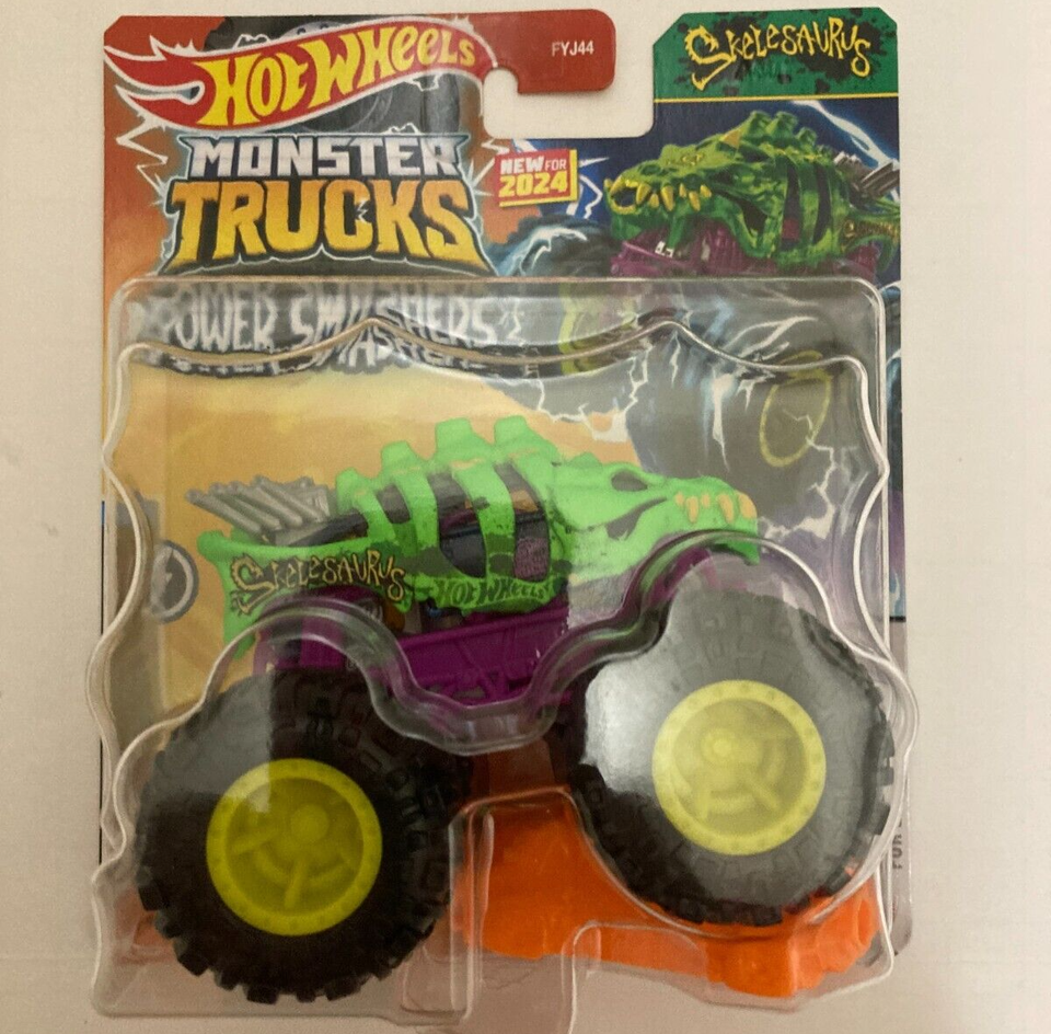 Mattel Hot Wheels Monster Truck Skelesaurus 164 scale multicolor eBay