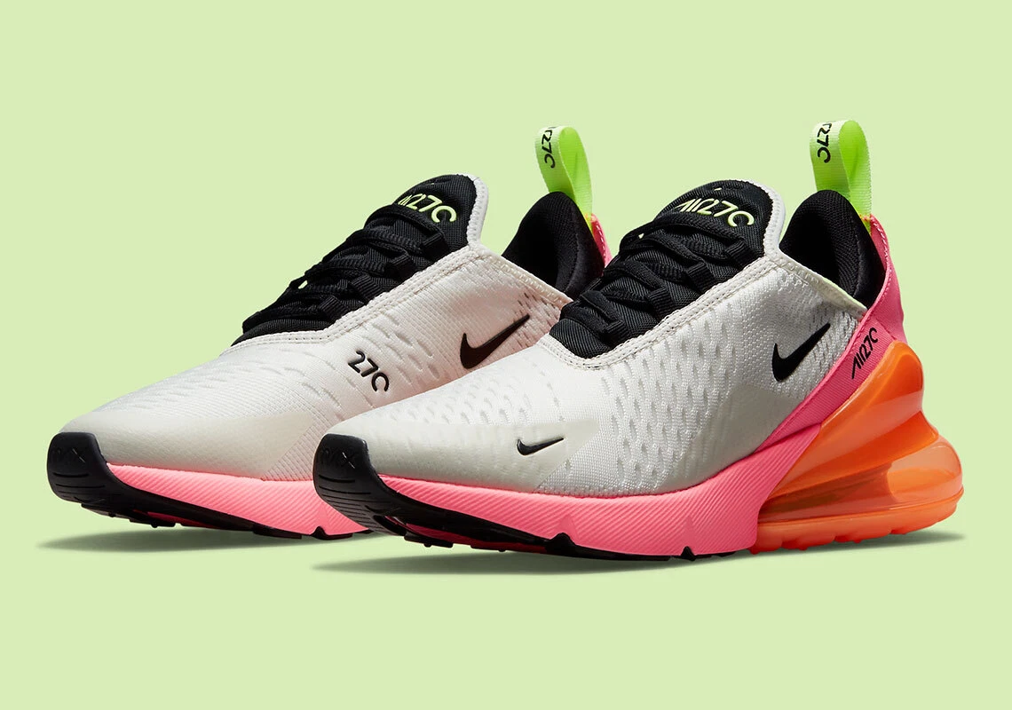 Nike Air Max 270 White/Lilac/Safety Orange Women's Shoe