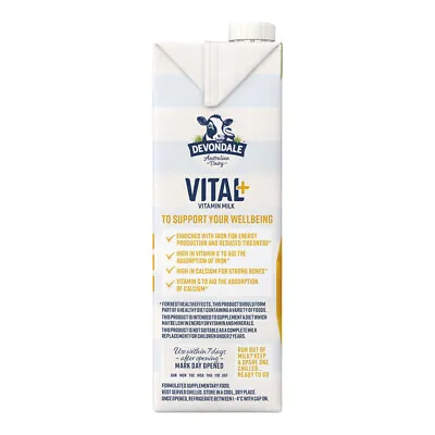 Buy 2 X Devondale Vital Plus Low Fat Fresh Vitamin Milk Gluten Free Dairy Drinks 1L