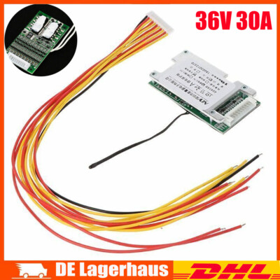 10S 36V 30A LI-ION Zelle Batterie Schutz BMS PCB Platine Werkzeug Balance Kit*