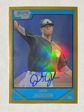 Justin Jackson 2008 1st Bowman Chrome GOLD REFRACTOR Auto Prospect BDPP136 30/50