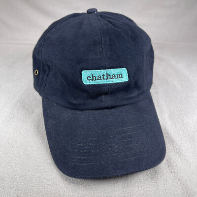 Chatham Hat Mens One Size Blue Strapback Dad Cap Embroidered Minimal Fahrenheit